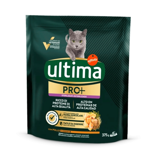 comida gato esterilizado pro+ pollo, 375g