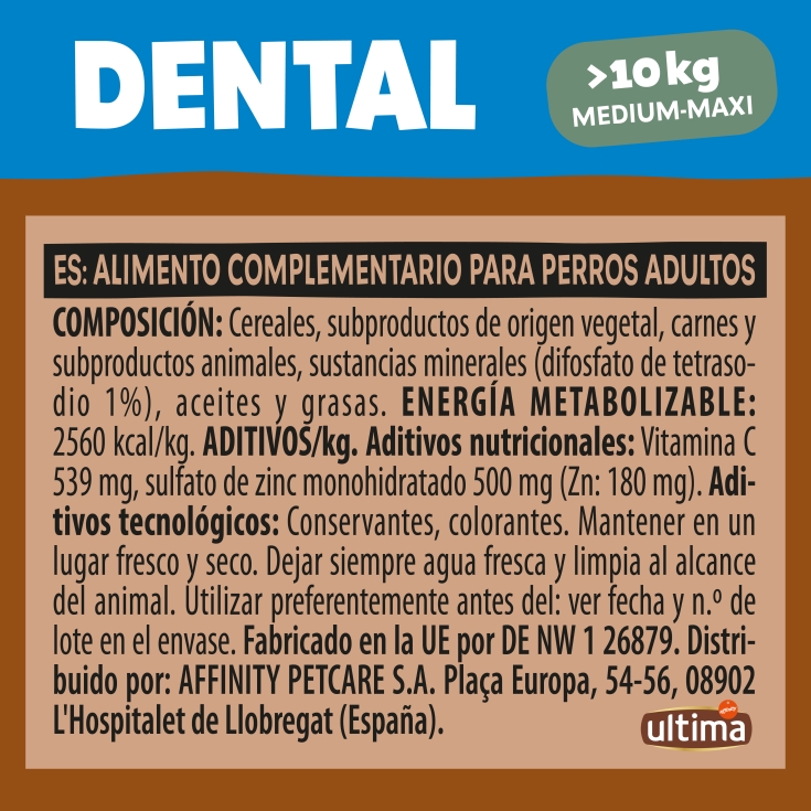 snack perro medium dental, 180g
