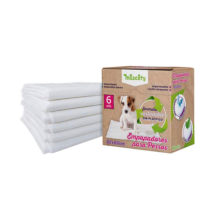 empapador para perros 60x60, 5ud