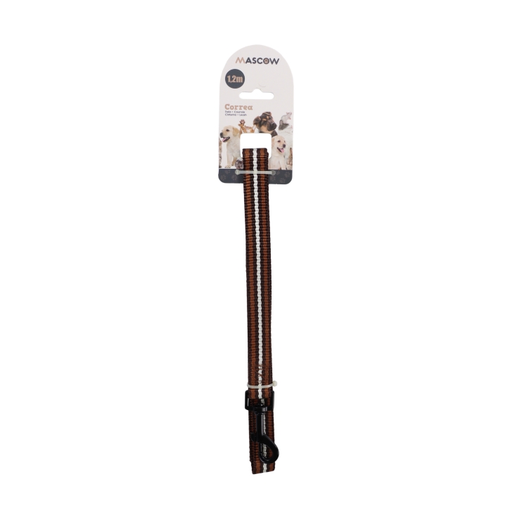 correa perro rayas 1,2mt, ud