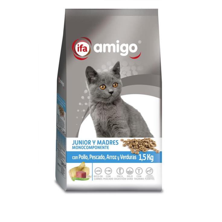 comida gatos junior con pollo, 1,5kg