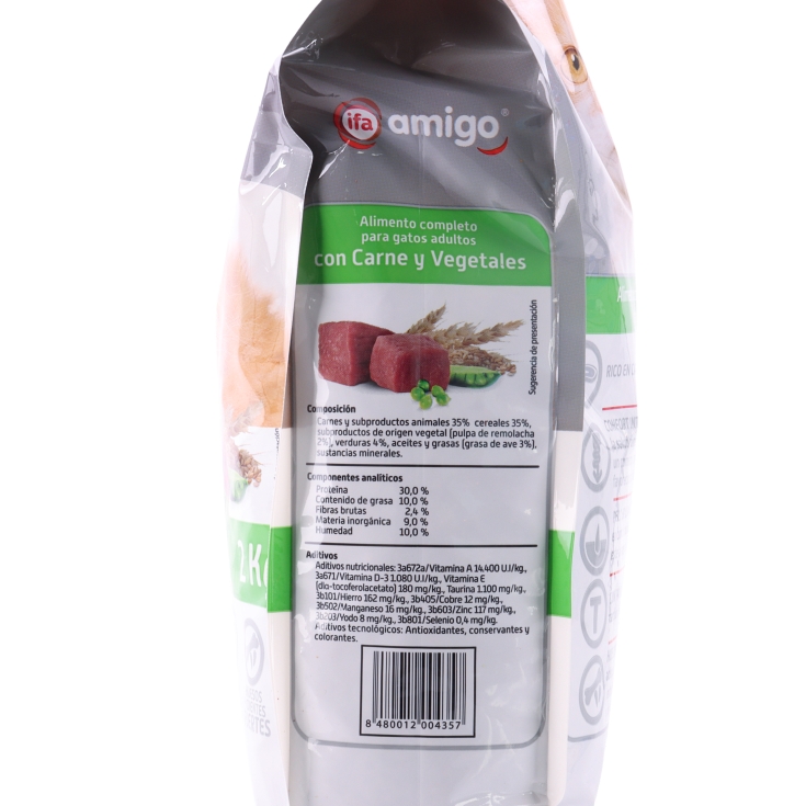 comida gatos carne y vegetales, 4kg