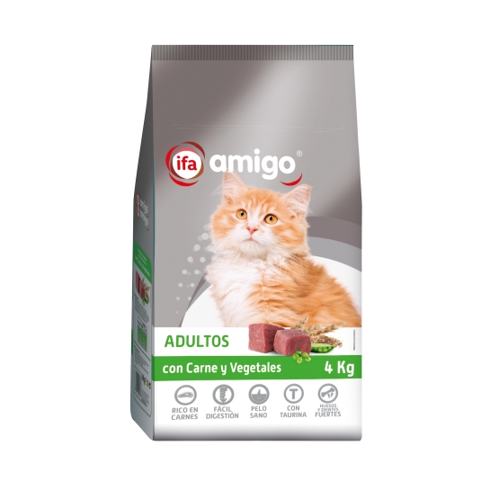 comida gatos carne y vegetales, 4kg