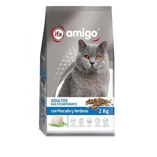comida gatos adulto pescado y verduras, 2kg