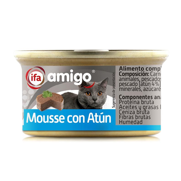 comida gatos mousse con atún, 85g