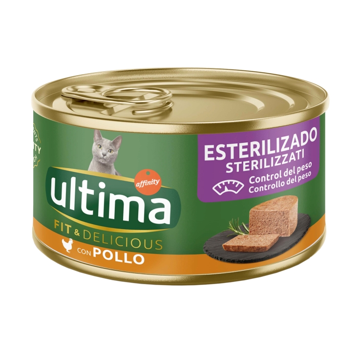 comida gato esterilizado húmedo pollo, 85g