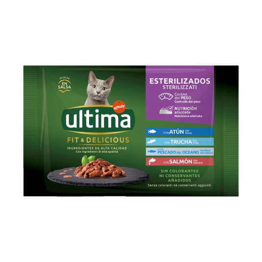 comida gato fit&delicious selecc.pescad, pk-4