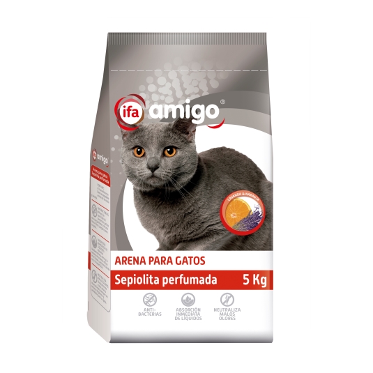 arena gatos sepiolita perfumada, 5kg