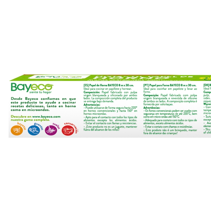 papel para horno 20 hojas, 20ud