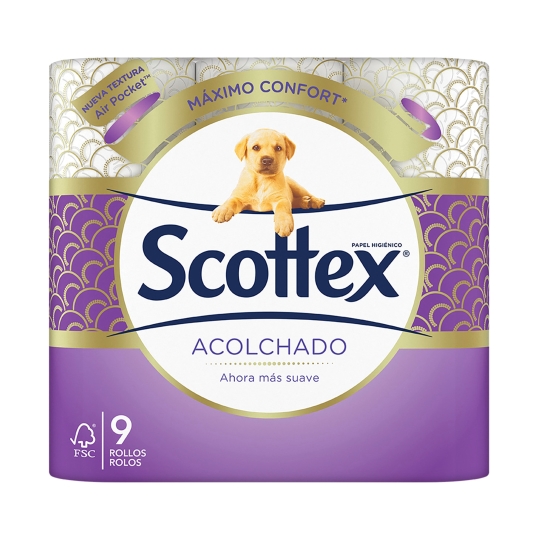 papel higiénico acolchado, pk-9