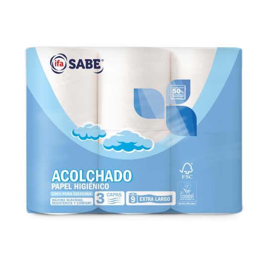 papel higiénico acolchado, pk-9