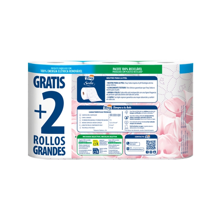 papel higiénico seda, pk-4+2