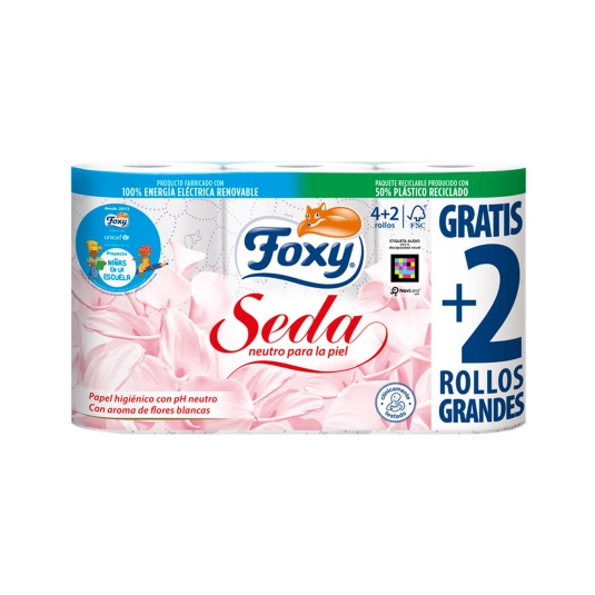 papel higiénico seda, pk-4+2