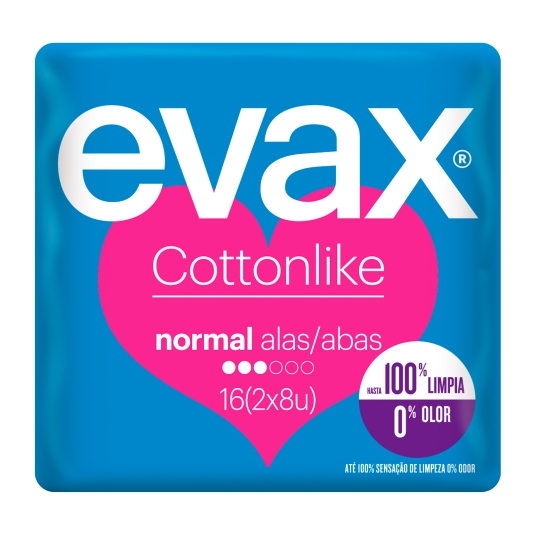 compresa cottonlike normal con alas, 16ud