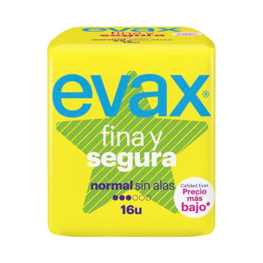 compresa fina & segura normal, 16ud