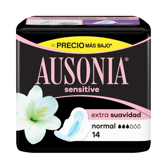 compresa sensitive con alas, 14ud