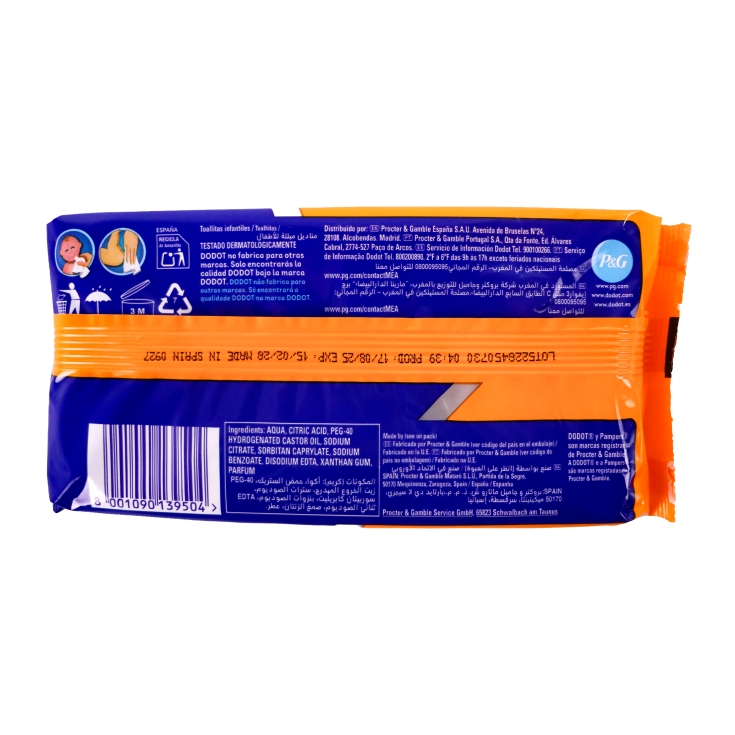 toallitas infantil básico, 54ud