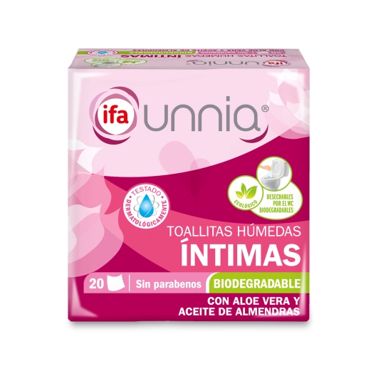 toallitas íntimas individual, 20ud