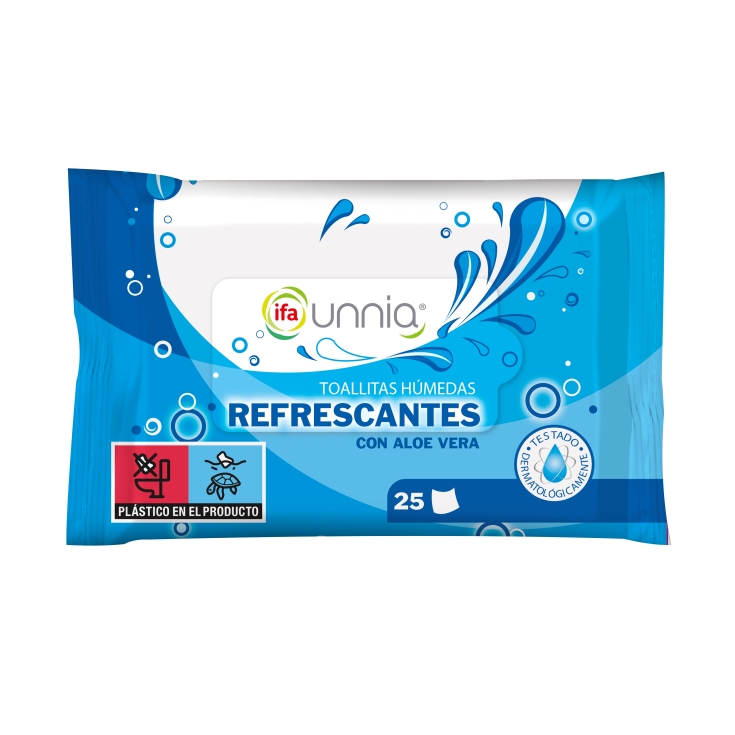 toallitas refrescantes, 25ud