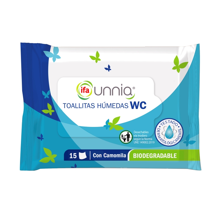 papel wc húmedo biodegradable, 15ud - El Jamón