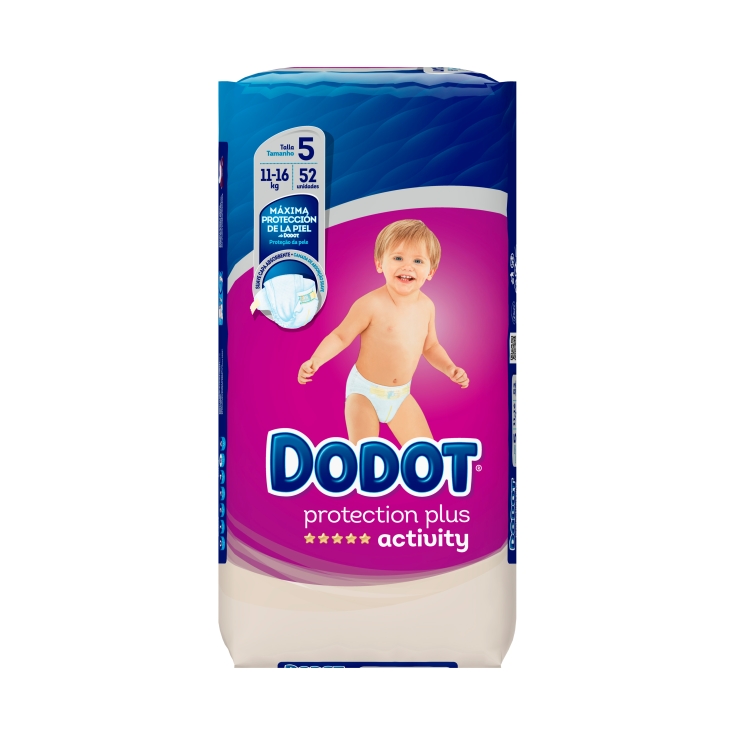 Dodot Bebé Seco Pañales Talla 5, 11-16kg 54 uds