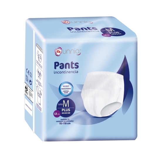 pañal braga pants incontinencia t-m, 12ud