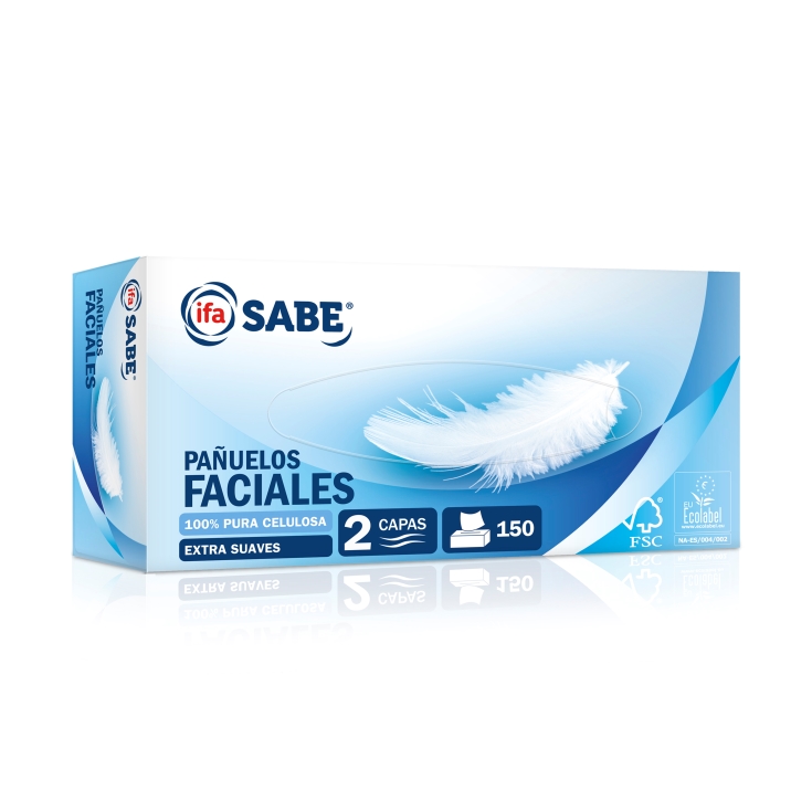 pañuelos faciales 2 capas, 150ud