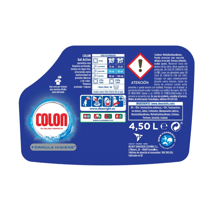 detergente gel activo, 45+45lv