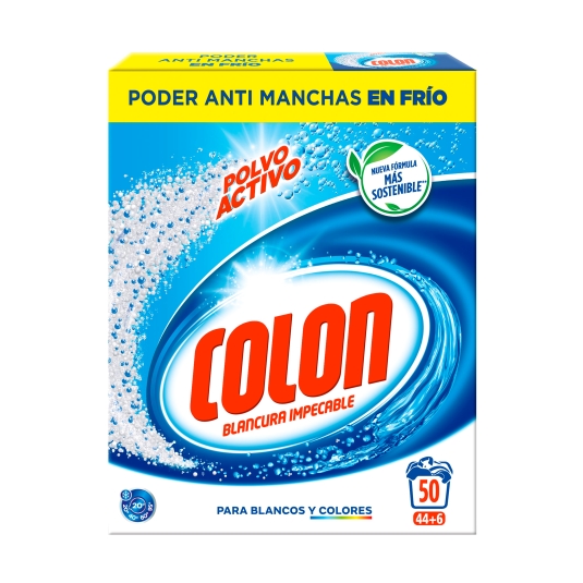 detergente polvo activo, 50 lavados