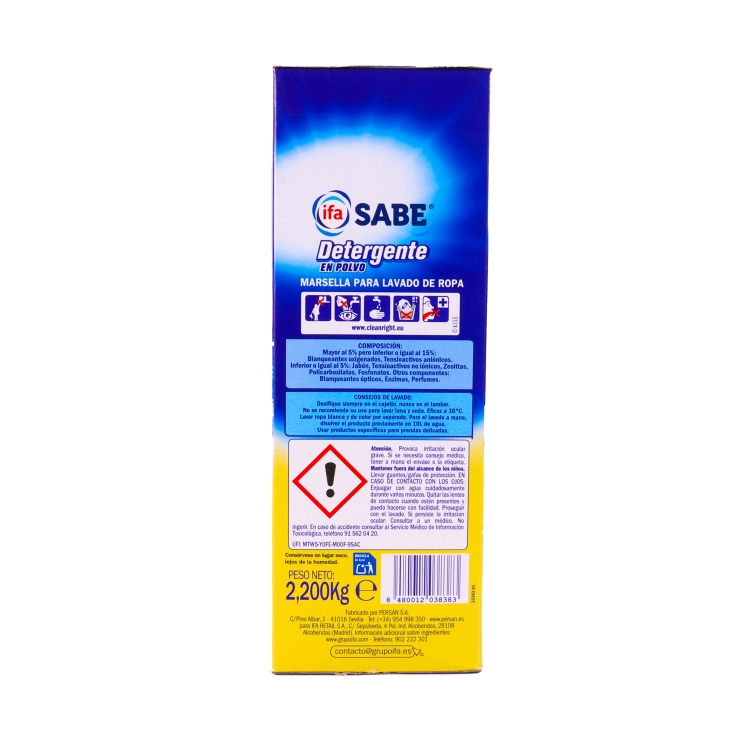 detergente polvo marsella, 40lav