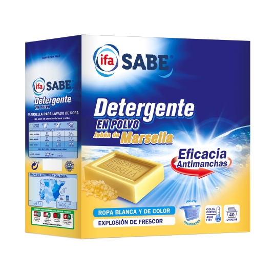 detergente polvo marsella, 40lav