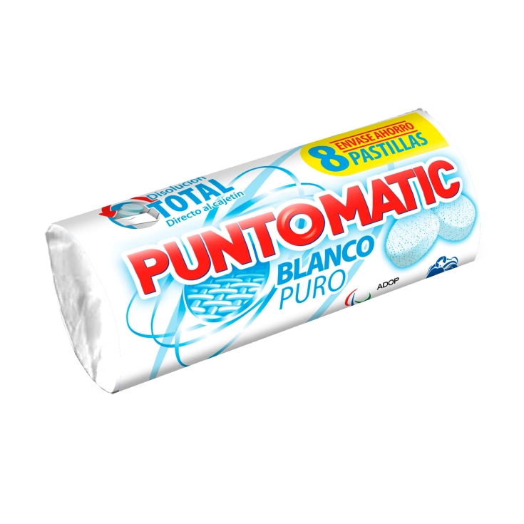 detergente ropa blanca 8 pastillas, 4lav