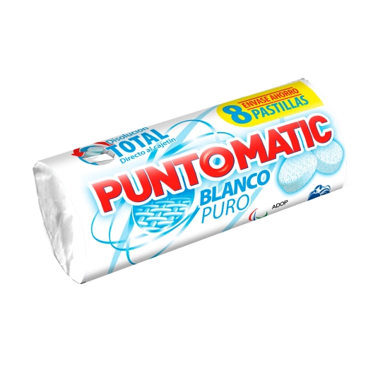 detergente ropa blanca 8 pastillas, 4lav
