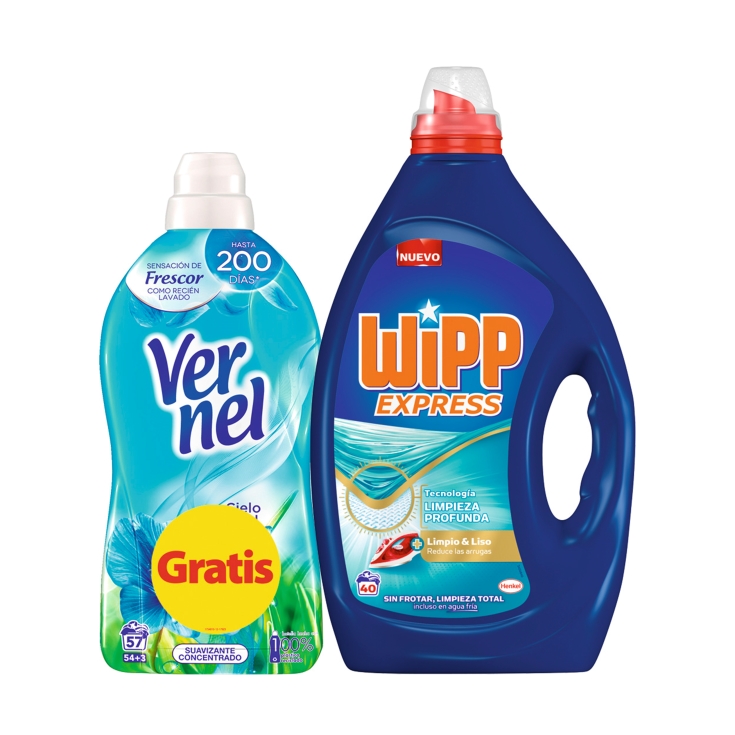 detergente líquido l&l + vernel, 40lav