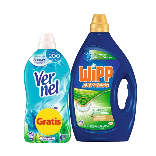 detergente gel antiolor 40lav + vernel gratis