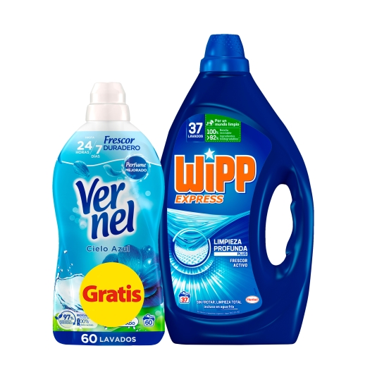 detergente gel azul 37 lav.+ vernel gratis