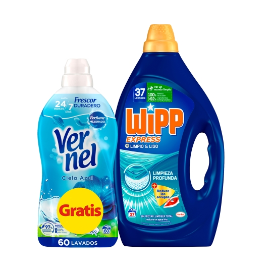 detergente gel limpio 37 lav.+ vernel gratis