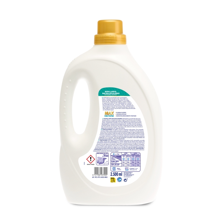 detergente líquido higiene max, 50lav