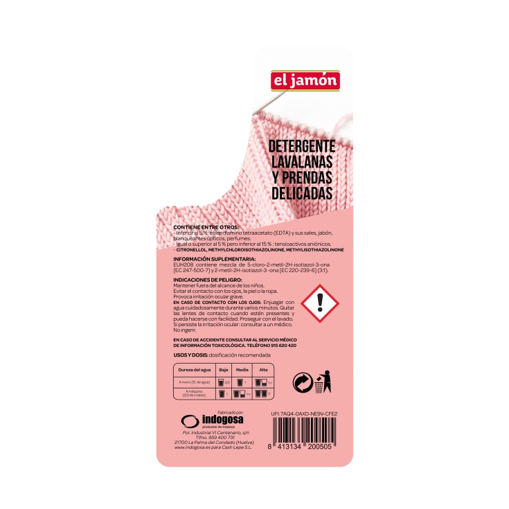 detergente liquido prendas finas, 1l