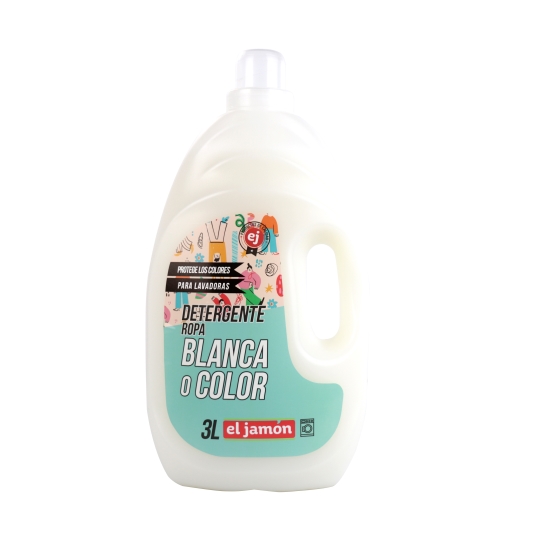detergente líquido ropa blanca/color, 3l