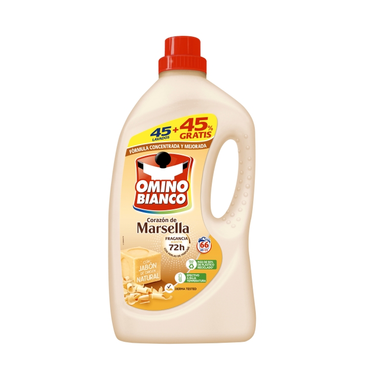 detergente líquido jabón de marsella, 45lav