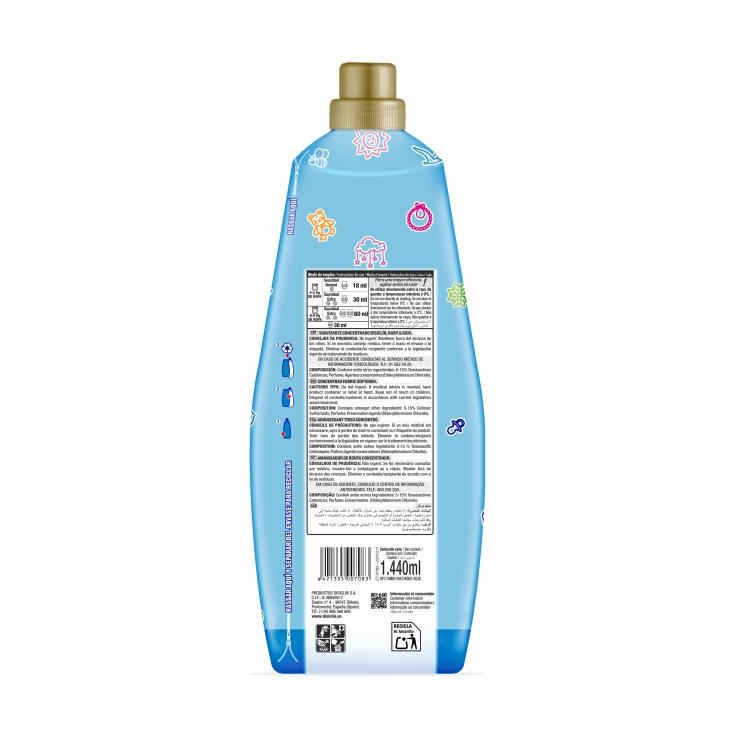 suavizante hipoalergénico baby/kids, 80lav