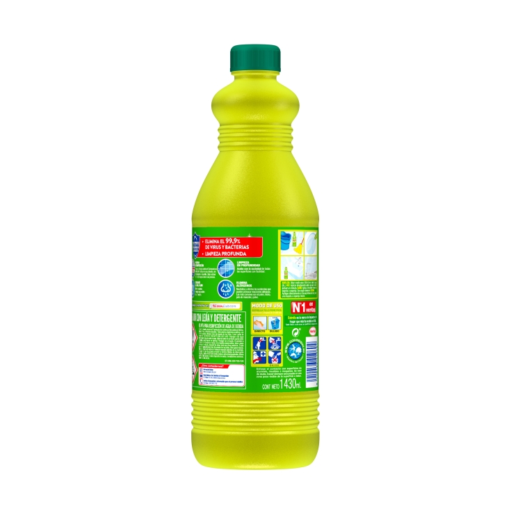 lejía-detergente limón, 1.43l