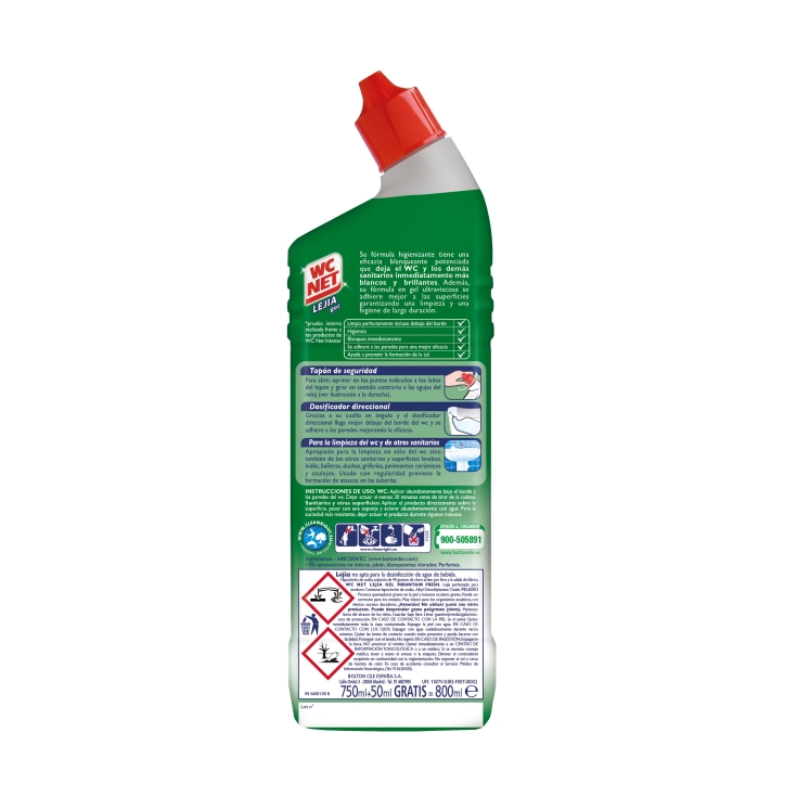 limpiador lejía gel, 750ml