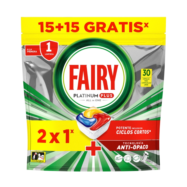 lavavajillas máquina platinum plus, 15+15ud