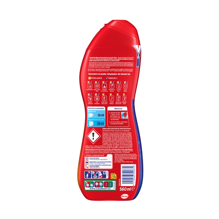 lavavajillas duo gel vinagre, 35lav