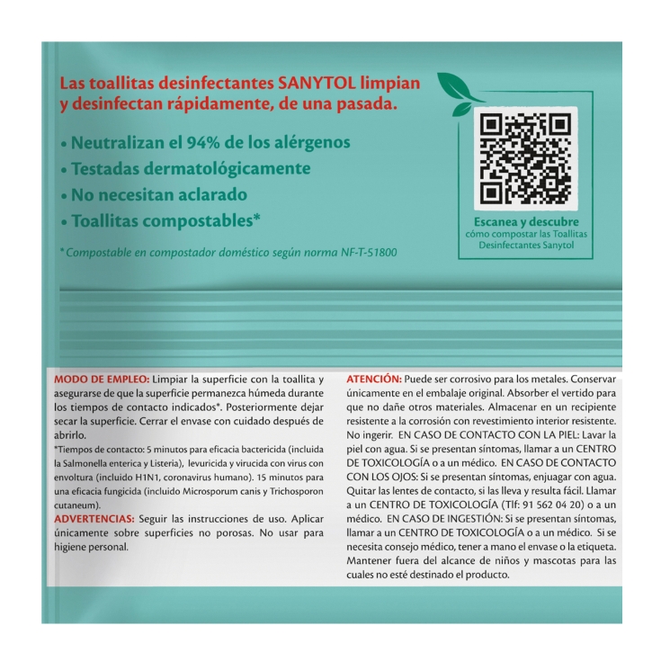 toallitas desinfectantes, 24ud