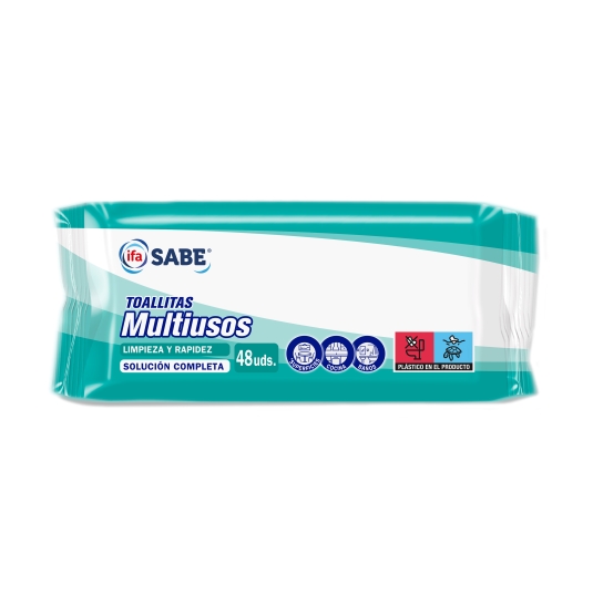 toallitas higiénicas multiusos, 48ud