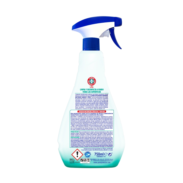 limpiador multiusos desinfectante, 750ml