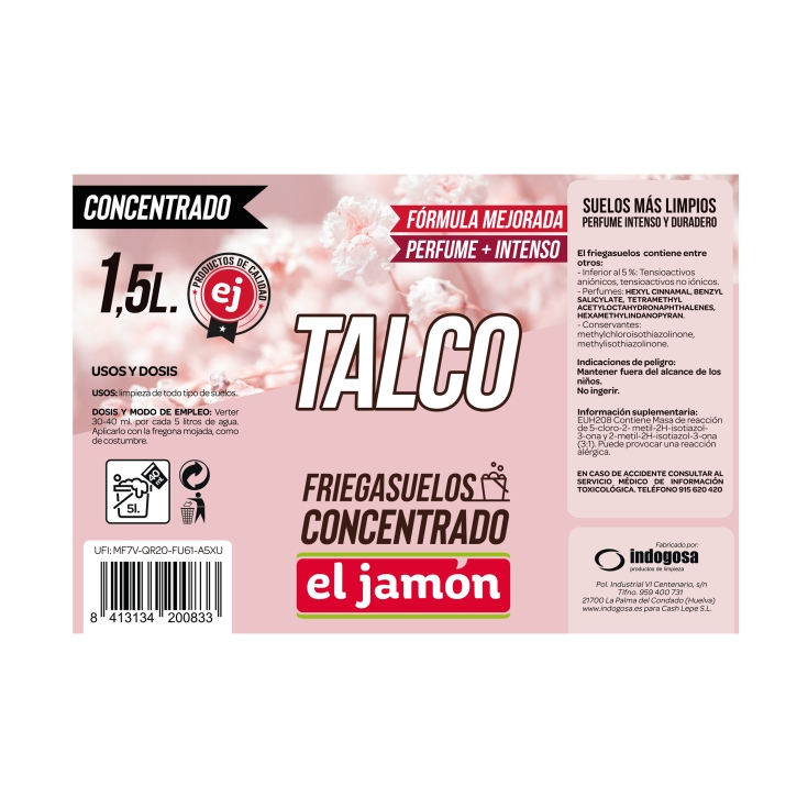 friegasuelos concentrado talco, 1.5l